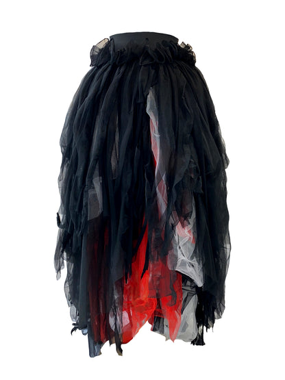 Black And Red Tulle Skirt